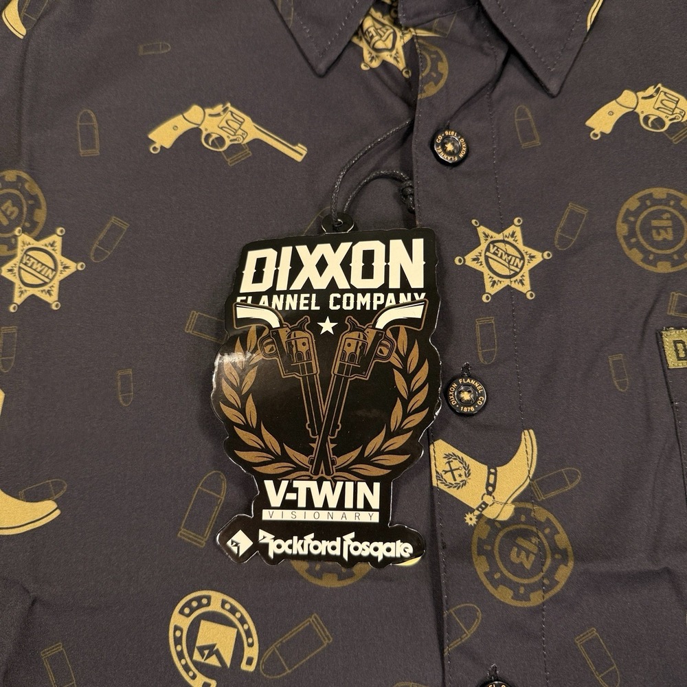 Dixxon Flannel V Twin 1876 Shirt Men 3XL XXXL Black Limited Edition Western - Picture 4 of 11